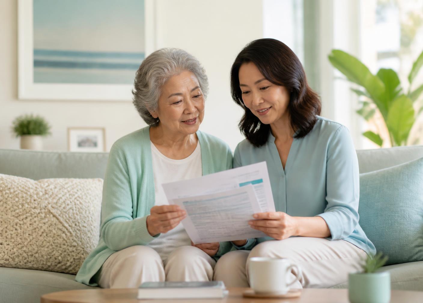 Houston advisor and client reviewing Medicare plan options together