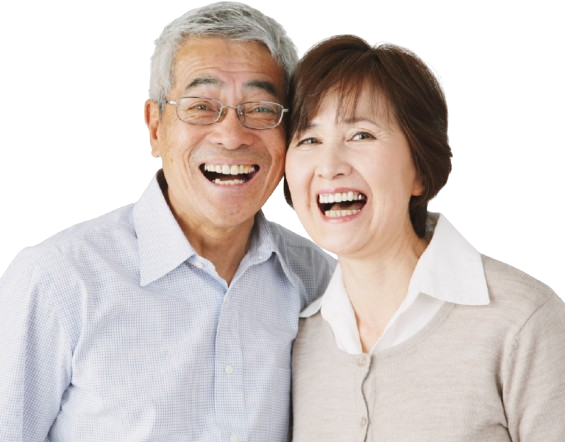 Laughing senior couple in Houston who found the right insurance coverage for their retirement needs